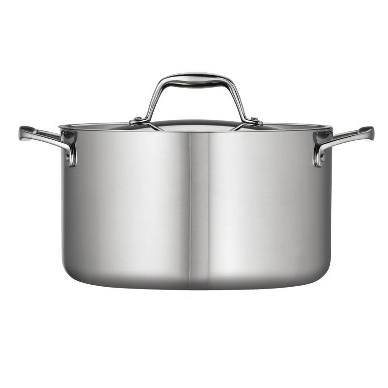 Tramontina Gourmet TriPly Clad 6 Qt. Stock Pot with Lid Wayfair